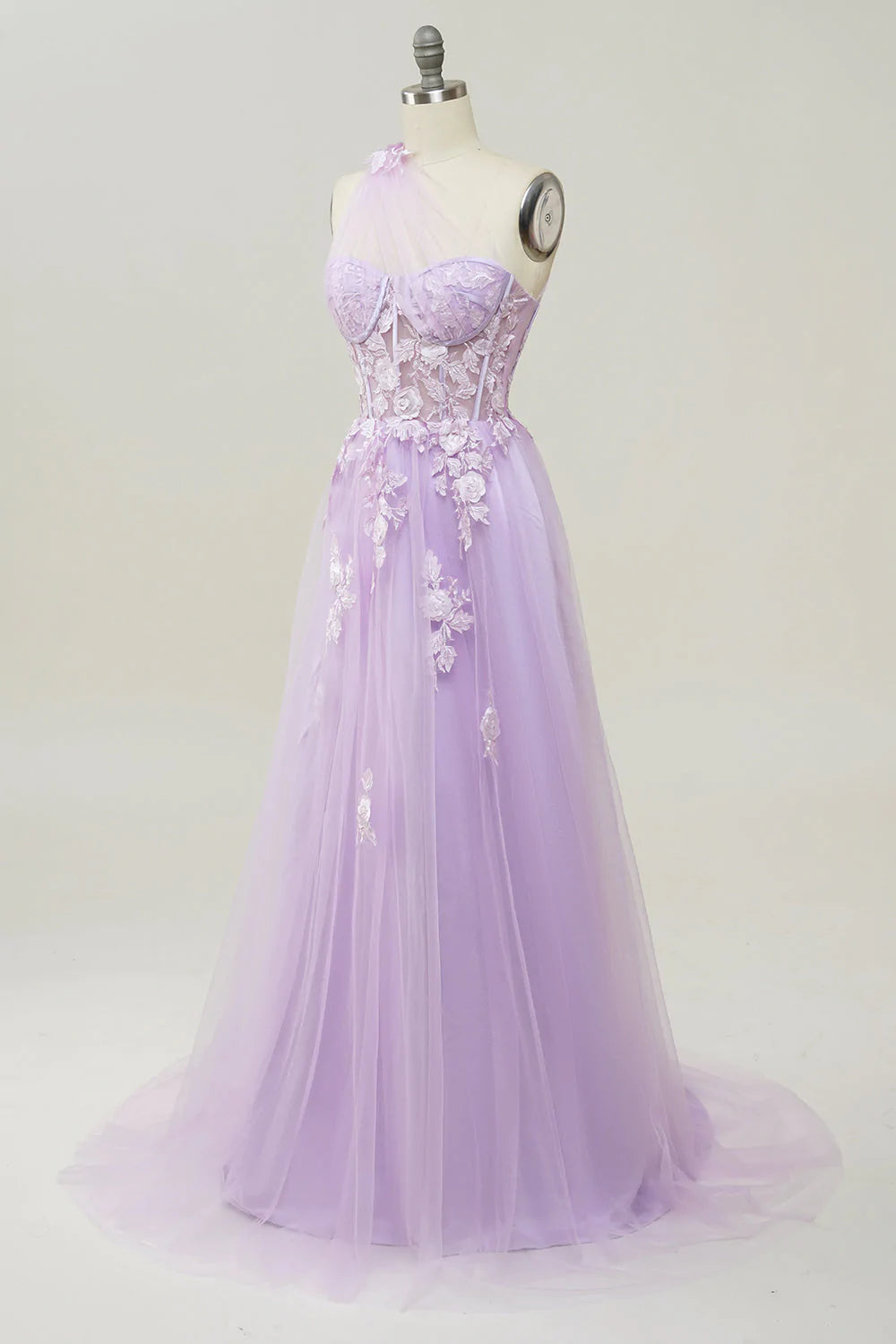 purple long dress